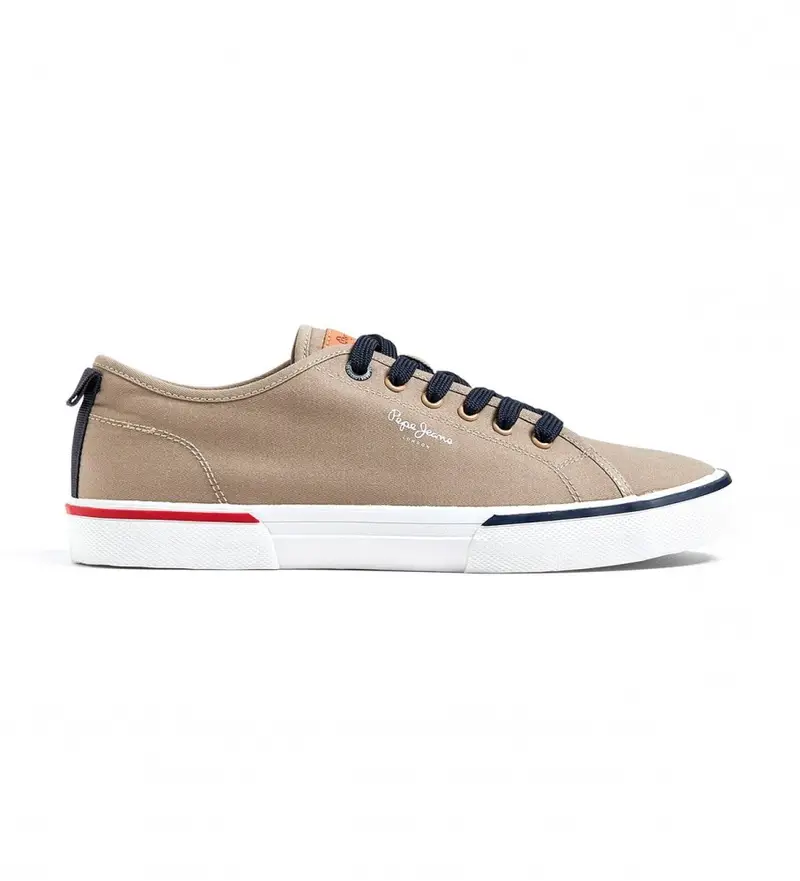 per uomo PMS30811 Sneakers vintage Kenton marroni (44), Marrone, Tessuto, Basso, Stringhe, Casual, Sostenibile
