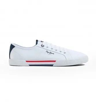 per uomo PMS30816 Scarpe di base Brady bianche (41), Bianco, Tessuto, Basso, Stringhe, Casual, Sostenibile