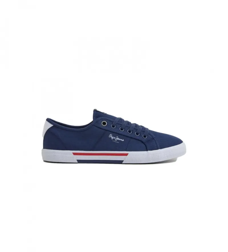 per uomo PMS30816 Scarpe di base Brady blu scuro (44), Tessuto, Basso, Stringhe, Casual, Sostenibile, Navy