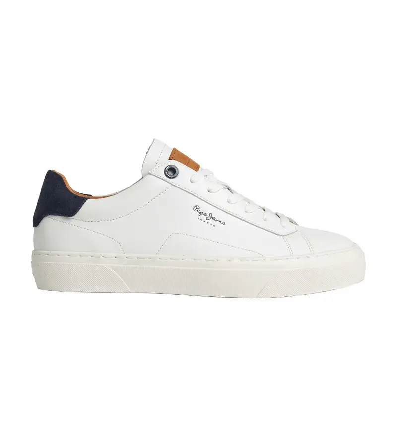per uomo. PMS30930 Sneaker Yogi Original in pelle bianca (45), Bianco, Basso, Stringhe, Casual