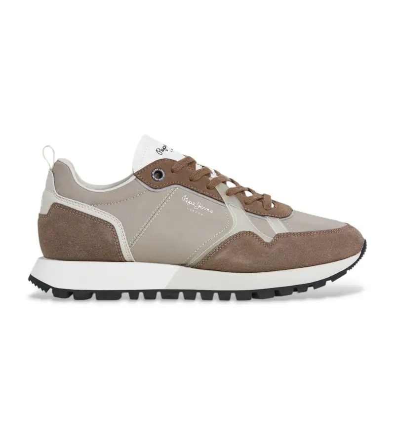 per uomo PMS400001 Sneakers Ari Soft in pelle beige (43), Basso, Stringhe, Casual