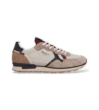 per uomo PMS400005 Sneakers beige Brit Flyer (43), Marrone, Basso, Stringhe, Casual