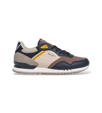 per uomo PMS400013 Sneakers beige London Cross (44), Basso, Stringhe, Casual