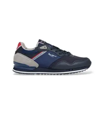 per uomo PMS400013 Sneakers blu navy London Cross (41), Basso, Stringhe, Casual
