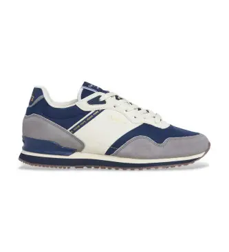 per uomo PMS400014 Sneakers blu navy del London College (44), Basso, Stringhe, Casual