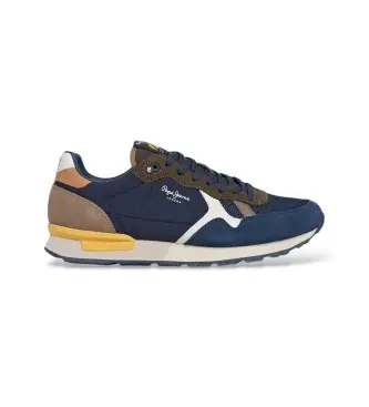 per uomo PMS400021 Sneakers Brit Essence blu navy (41), Basso, Stringhe, Casual
