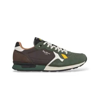 per uomo PMS400021 Sneakers verdi Brit Essence (41), Basso, Stringhe, Casual, Verde Pelle
