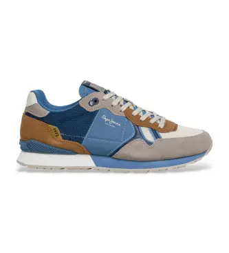 per uomo PMS400027 Sneakers multicolor Brit Land (41), Tessuto, Basso, Stringhe, Casual, Multicolore Pelle