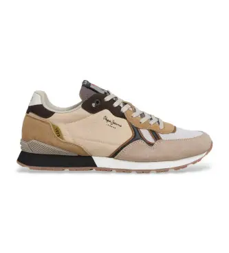 per uomo PMS400029 Sneakers beige Brit Back (41), Tessuto, Basso, Stringhe, Casual