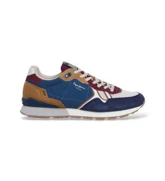 per uomo PMS400029 Sneakers Brit Back blu navy (40), Basso, Stringhe, Casual