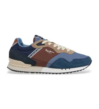 per uomo PMS400030 Sneakers blu London Soft (41), Tessuto, Basso, Stringhe, Casual