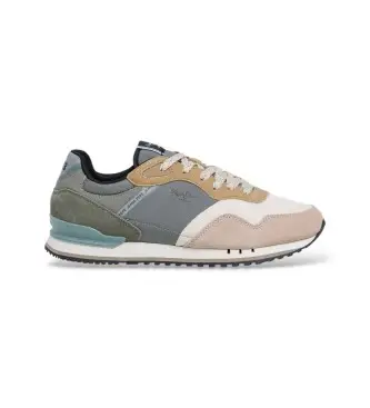 per uomo PMS400031 Sneakers London Mind, verde e beige (40), Basso, Stringhe, Casual