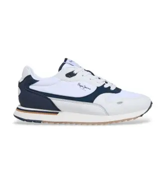 per uomo PMS400034 Sneakers bianche Bexley Road (44), Bianco, Basso, Stringhe, Casual