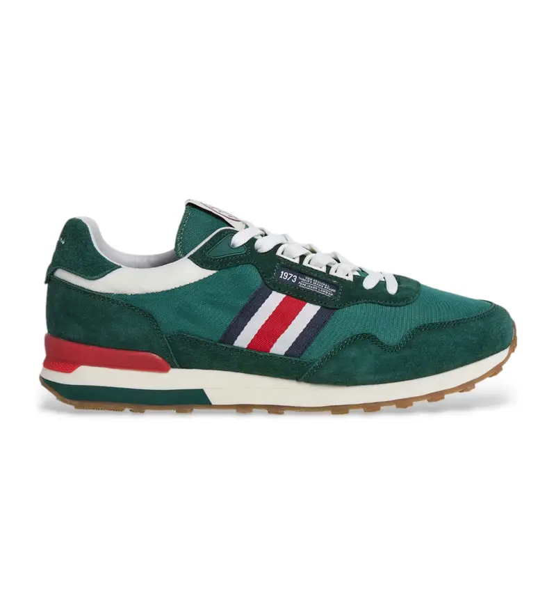 per uomo. PMS40027 Sneakers in pelle verde Kingston Heritage (40), Basso, Camoscio, Stringhe, Casual