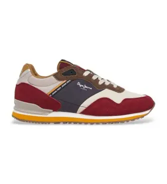 per uomo PMS40036 Sneakers in pelle multicolore London Link (42), Basso, Camoscio, Stringhe, Casual