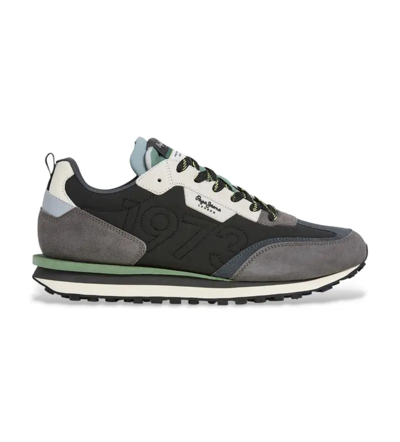 per uomo. PMS600003 Sneakers Foster Connected in pelle grigia (41), Basso, Stringhe, Casual, Grigio