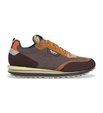 per uomo PMS600003 Sneakers verdi Foster Connected (41), Pelle, Marrone, Basso, Stringhe, Casual