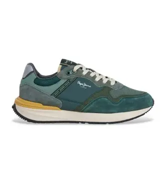 per uomo PMS600009 Sneakers Buster Pro Main in pelle verde (40), Basso, Stringhe, Casual