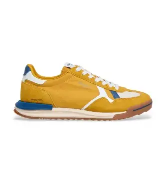 per uomo PMS600025 Scarpe da ginnastica gialle del Marvin College (40), Basso, Nubuck, Stringhe, Sportivo, Giallo