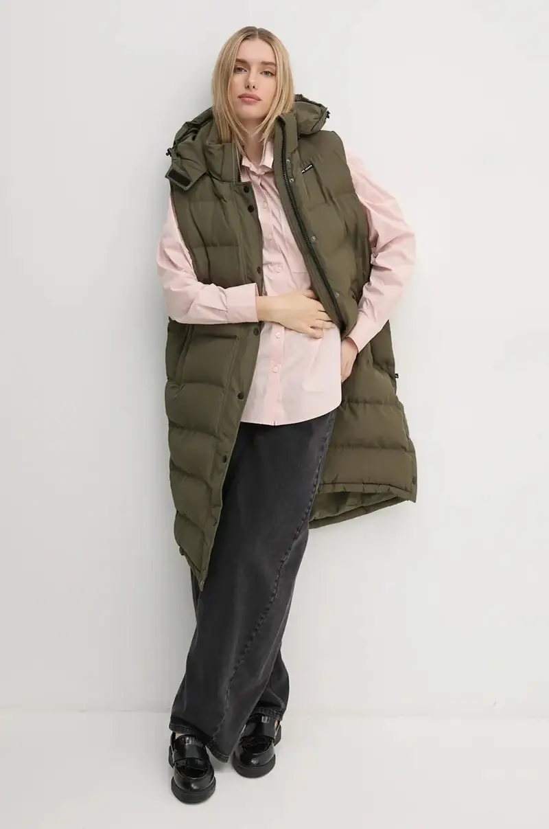 smanicato BIBI VEST donna colore verde PL402439 miniatura 2