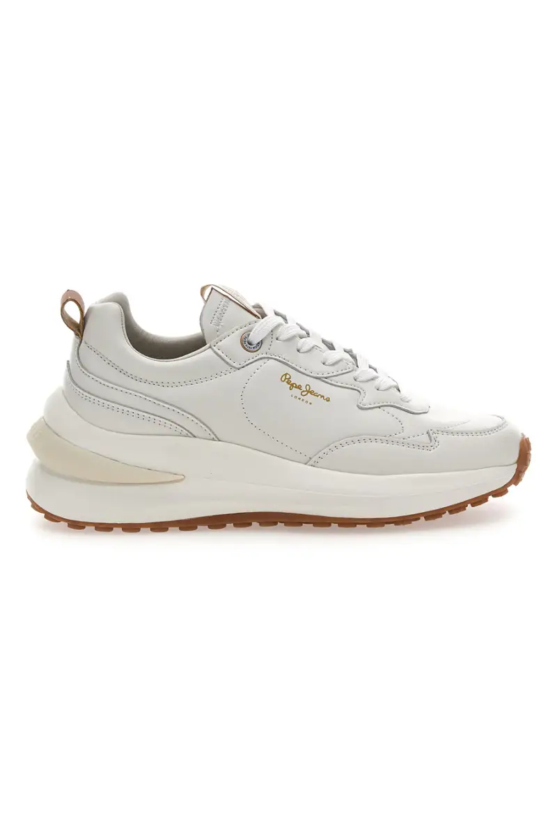 Sneakers Bianche con Platform e Tomaia in Pelle PEPE JEANS WINSLOW ACTION M [BIANCO]