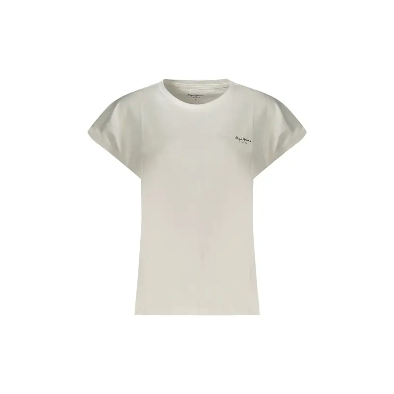 T-Shirt Maniche Corte Donna Bianca Stampa Logo Bianco