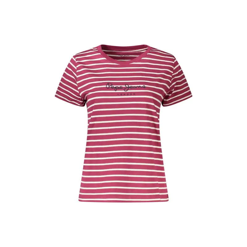 T-Shirt Maniche Corte Donna Viola Stampa