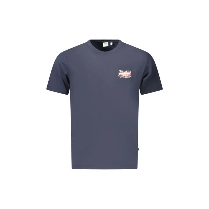 T-Shirt Maniche Corte Uomo Blu Stampa