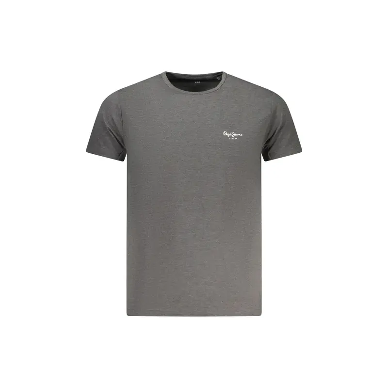 T-Shirt Maniche Corte Uomo Grigia Stampa Logo Grigio