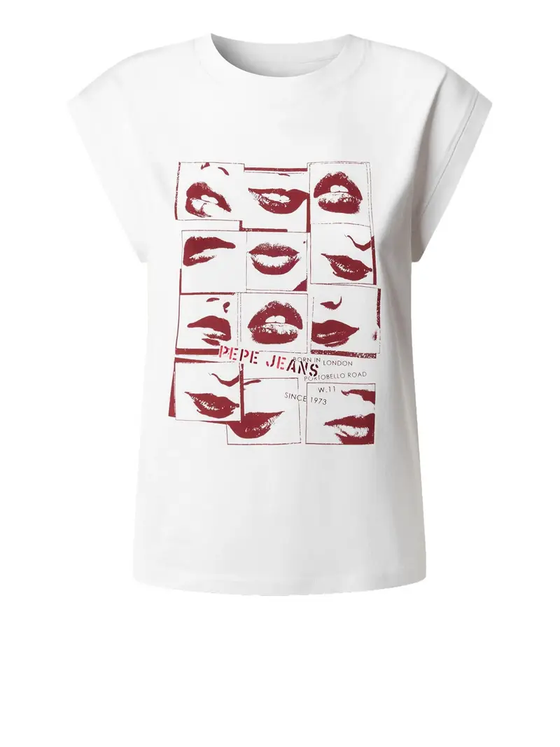 t-shirt pepe jeans buffy da donna - bianco