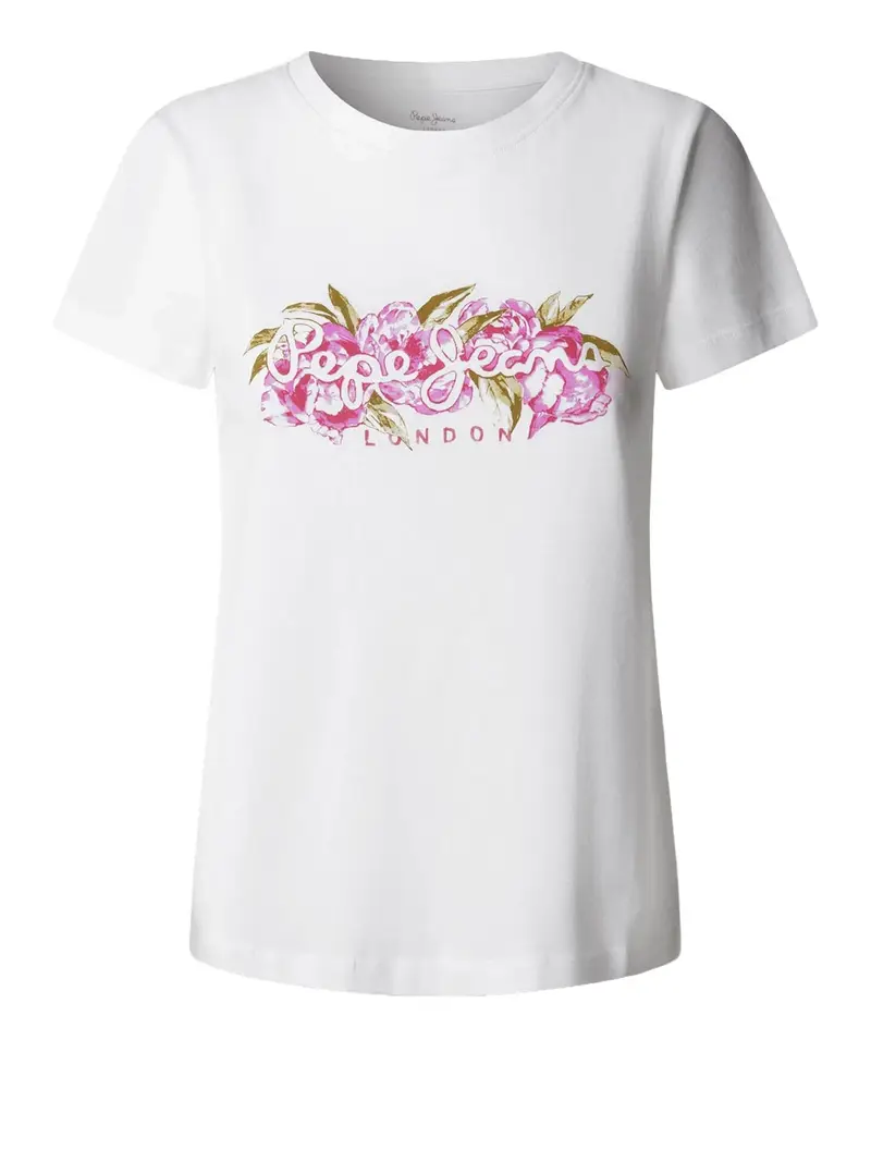 t-shirt pepe jeans mahina da donna - bianco