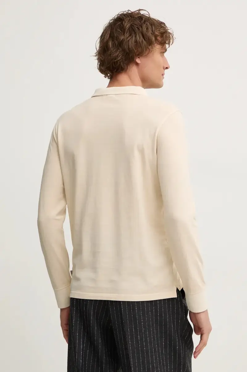 top a maniche lunghe in cotone NEW OLIVER GD LS colore beige PM542213 miniatura 3