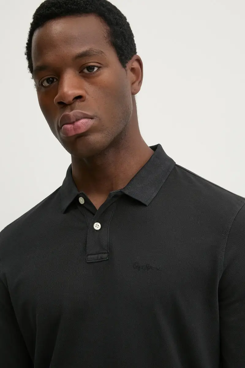 top a maniche lunghe in cotone NEW OLIVER GD LS PM542213 Nero miniatura 5