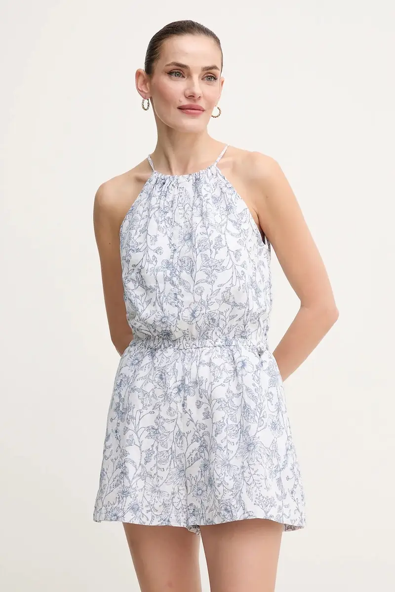 tuta di lino DENIA colore bianco PL230523