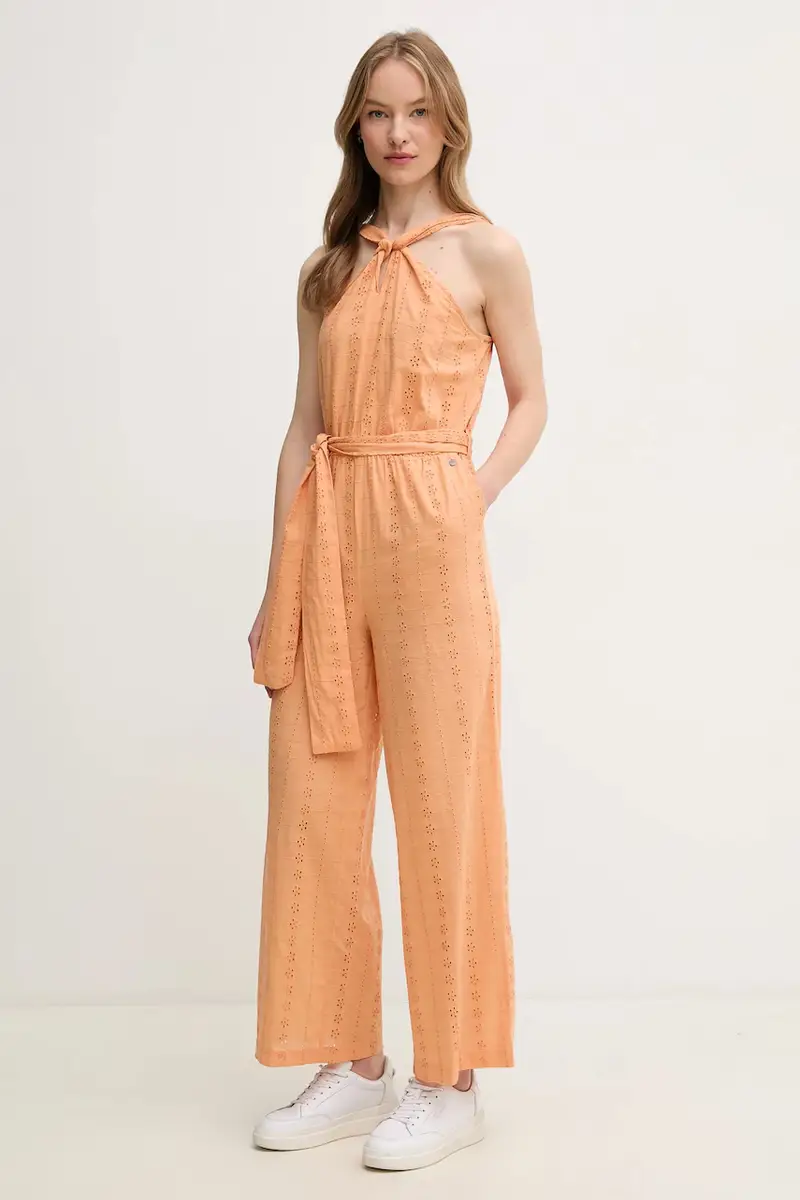 tuta in cotone EDITH colore arancione PL230514