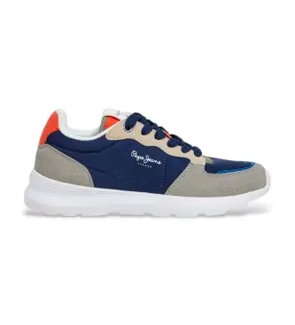 unisex per bambino PBS400009 Sneakers Teagan Bass, blu navy, grigio (32), Basso, Stringhe, Casual, moda per bambini