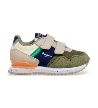 unisex per bambino PBS400014 Sneakers verdi London South (24), Basso, Velcro, Casual, Verde, moda per bambini