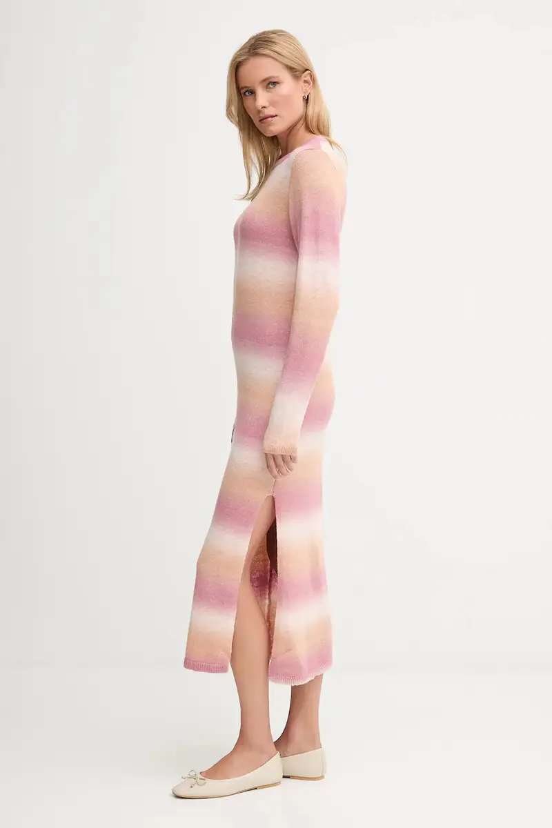 vestito con aggiunta di lana colore rosa PL9537713 miniatura 2