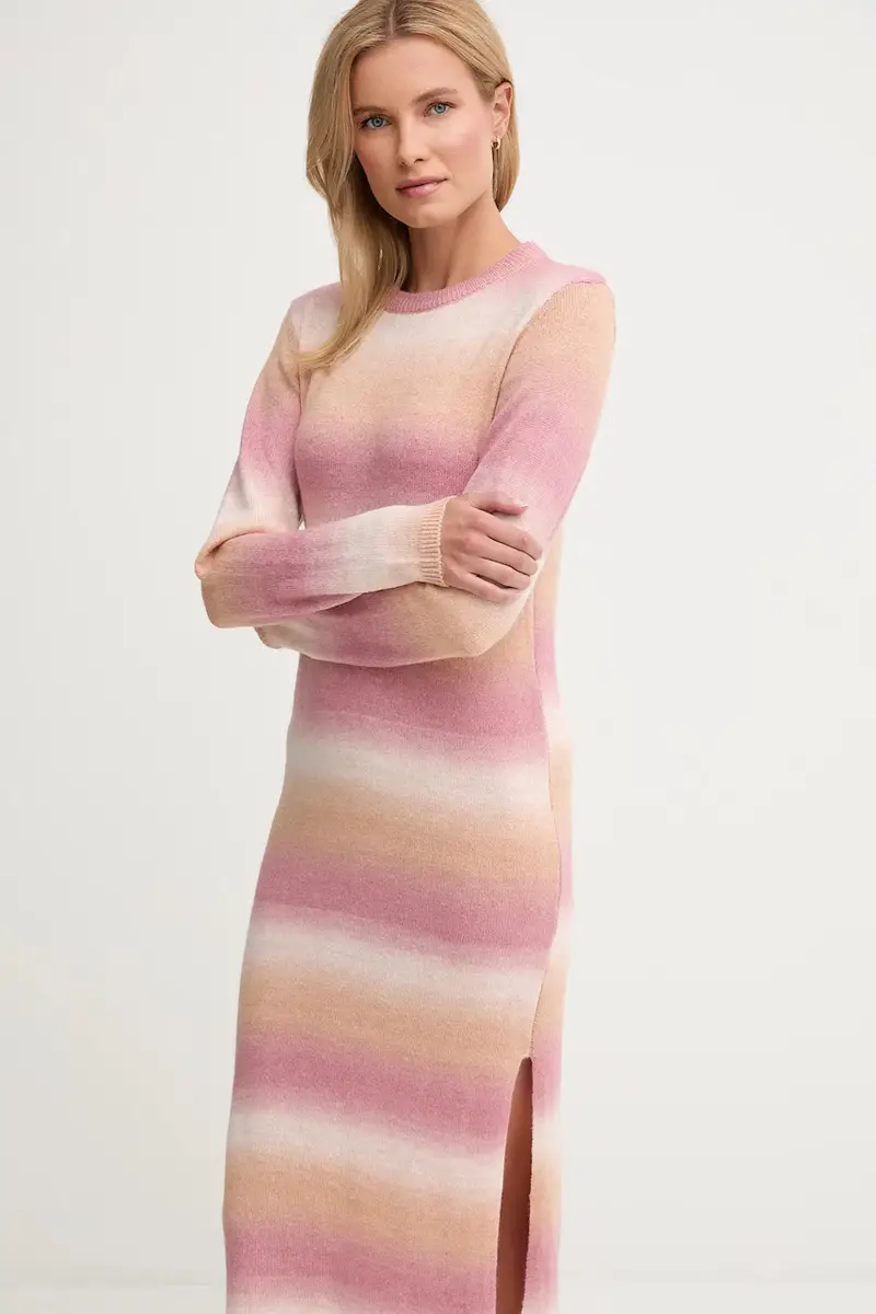 vestito con aggiunta di lana colore rosa PL9537713 miniatura 4