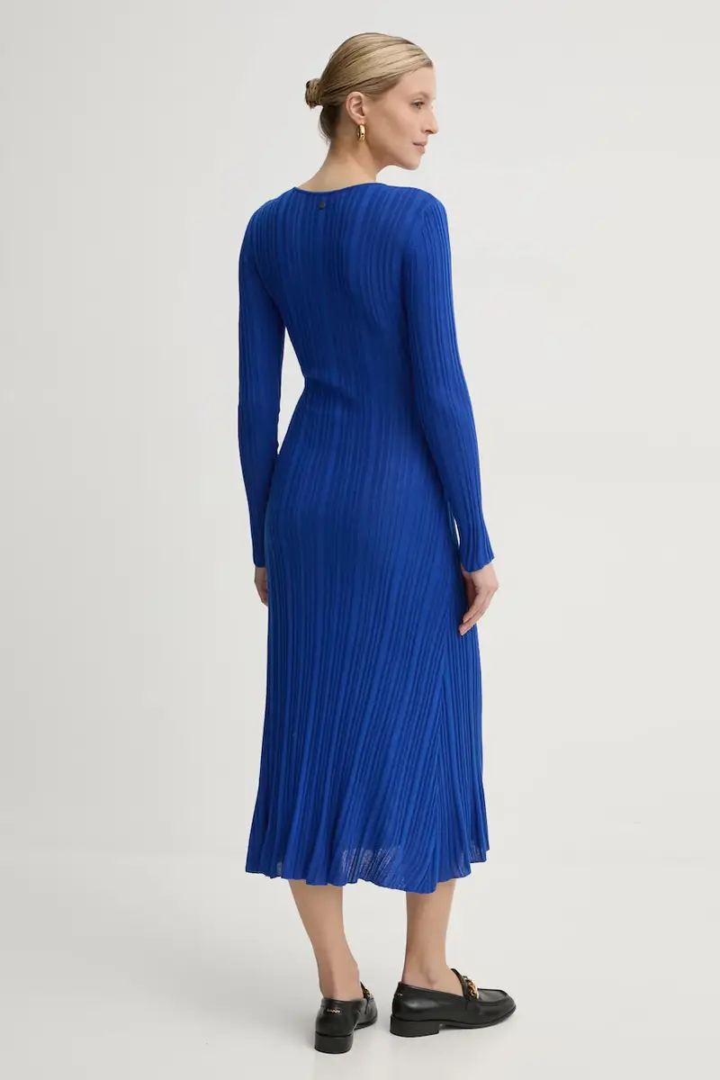 vestito con aggiunta di seta NATASHA colore violetto PL953642 miniatura 3