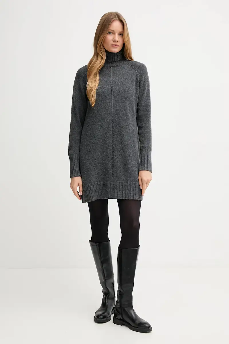 vestito con lana colore grigio PL9537714 miniatura 2