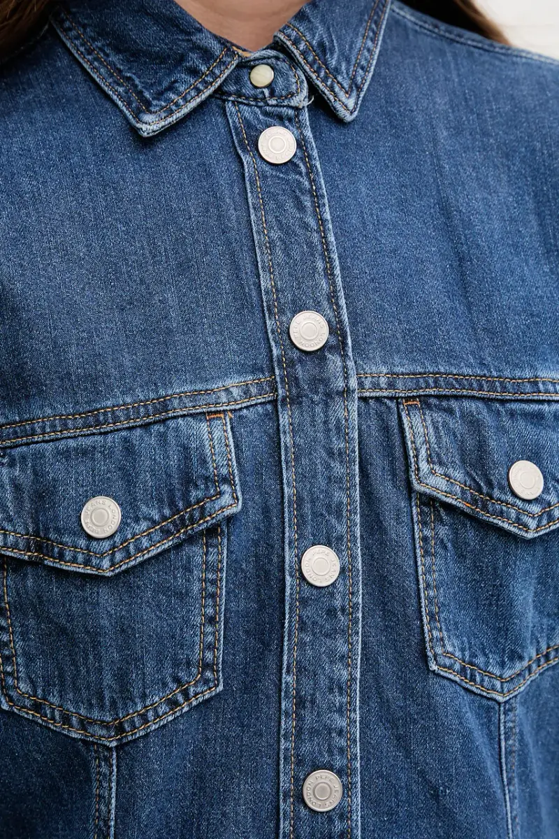 vestito di jeans colore blu PL95377284C1 miniatura 5