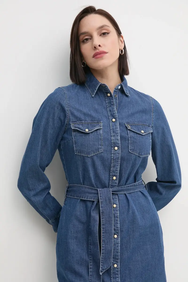 vestito di jeans REGULAR DENIM DRESS colore blu PL953581HX6 miniatura 4
