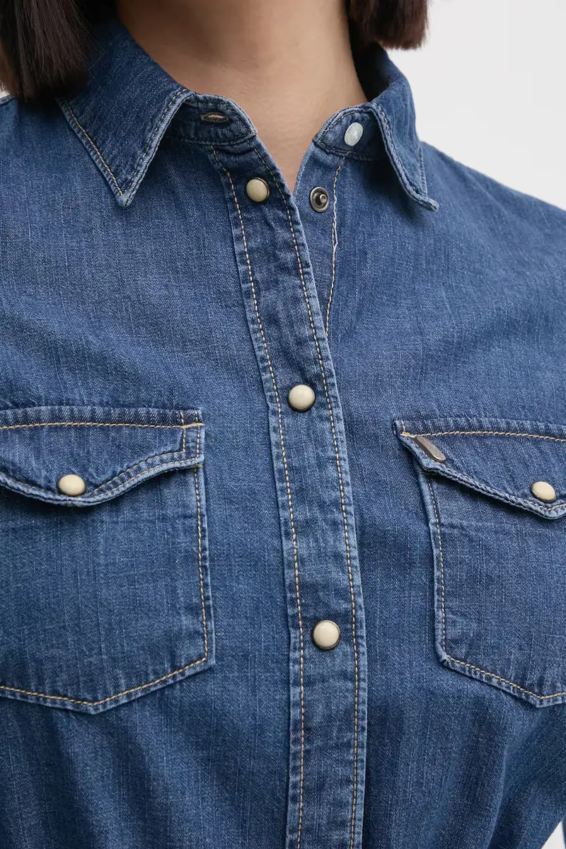 vestito di jeans REGULAR DENIM DRESS colore blu PL953581HX6 miniatura 5