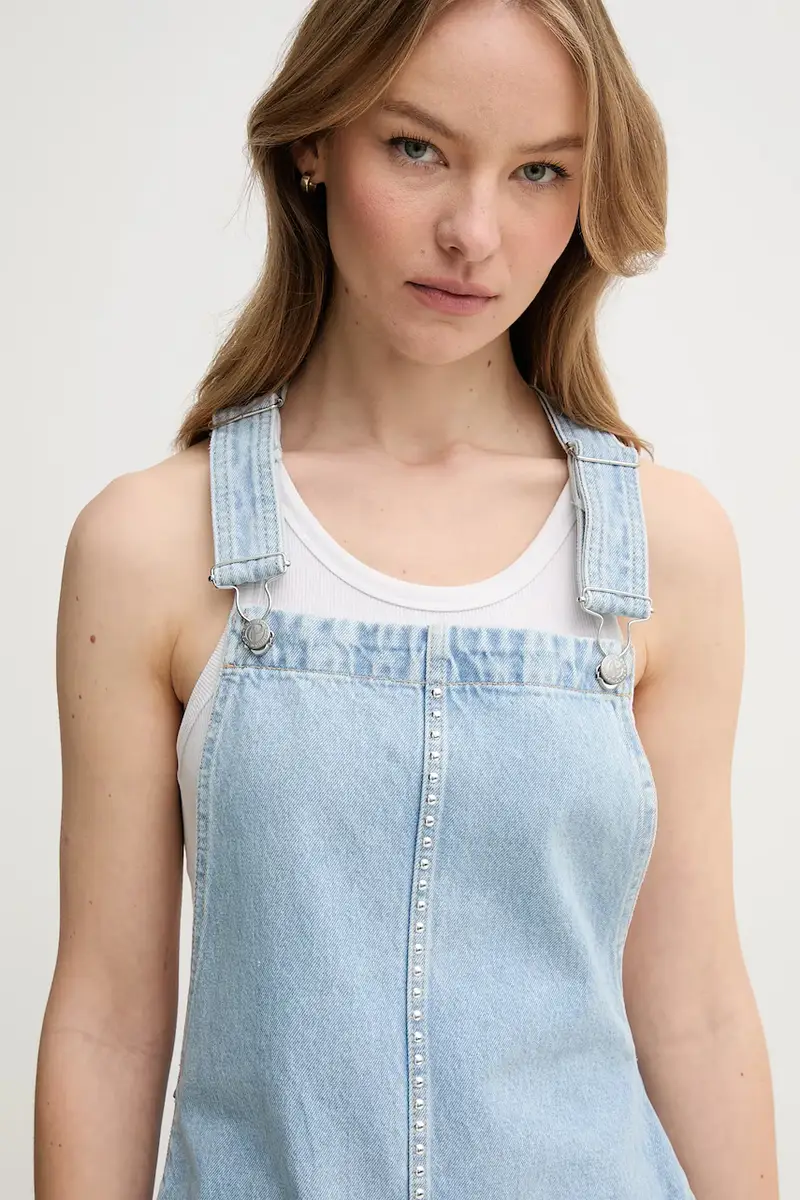 vestito di jeans VESTA STUD colore blu PL953720 miniatura 4