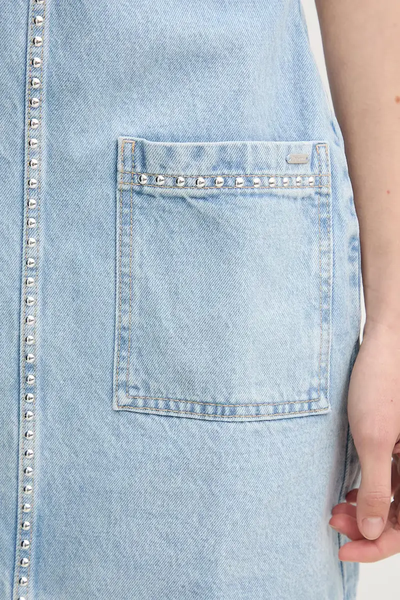 vestito di jeans VESTA STUD colore blu PL953720 miniatura 5