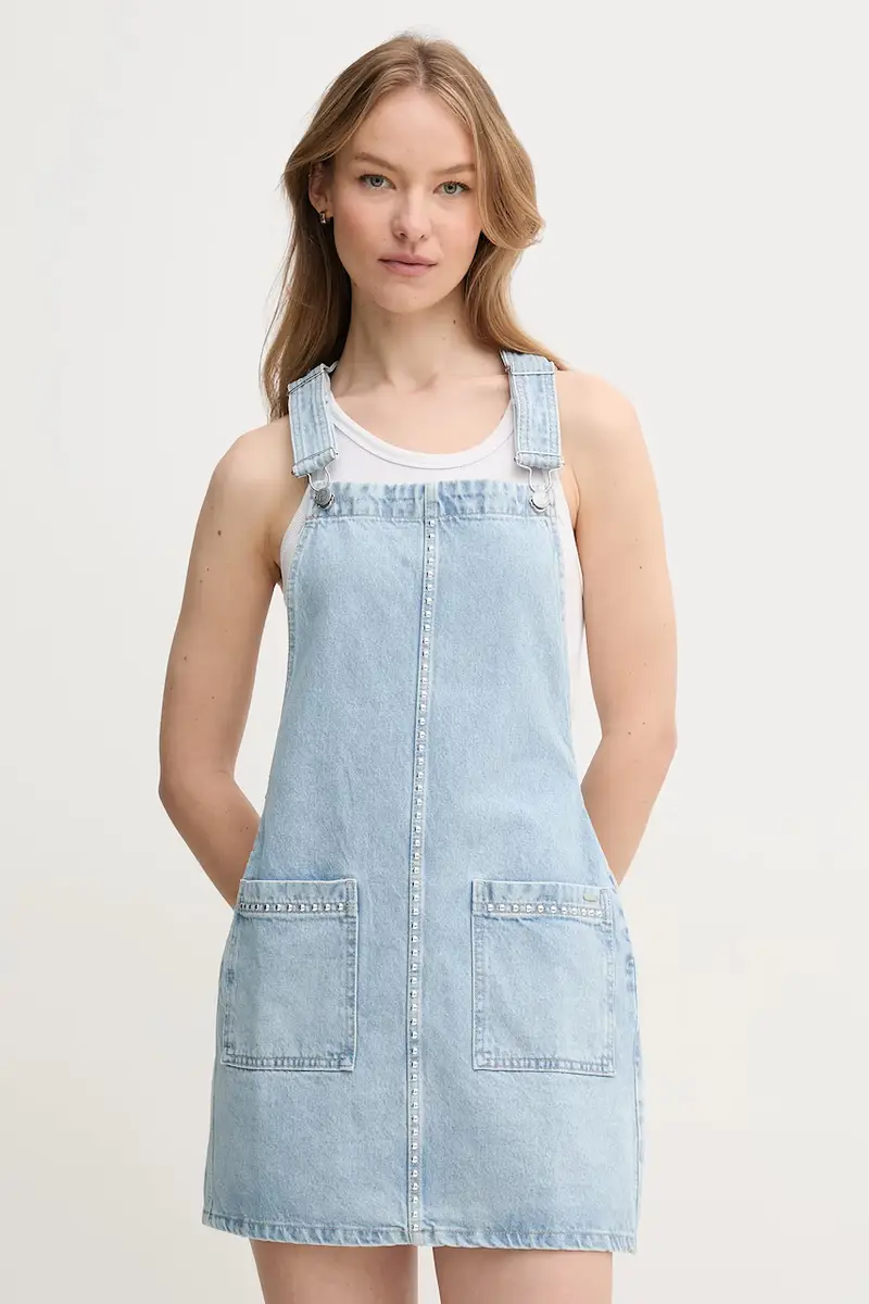 vestito di jeans VESTA STUD colore blu PL953720