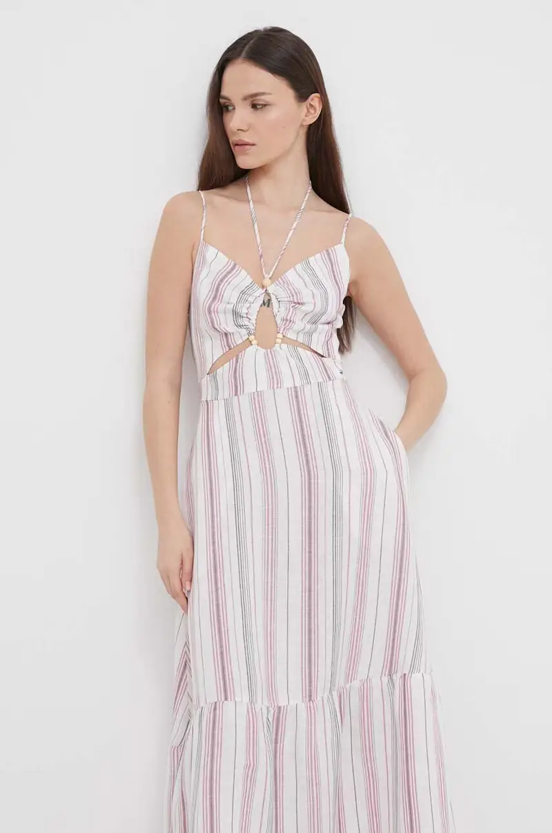 vestito di lino Multicolore miniatura 2