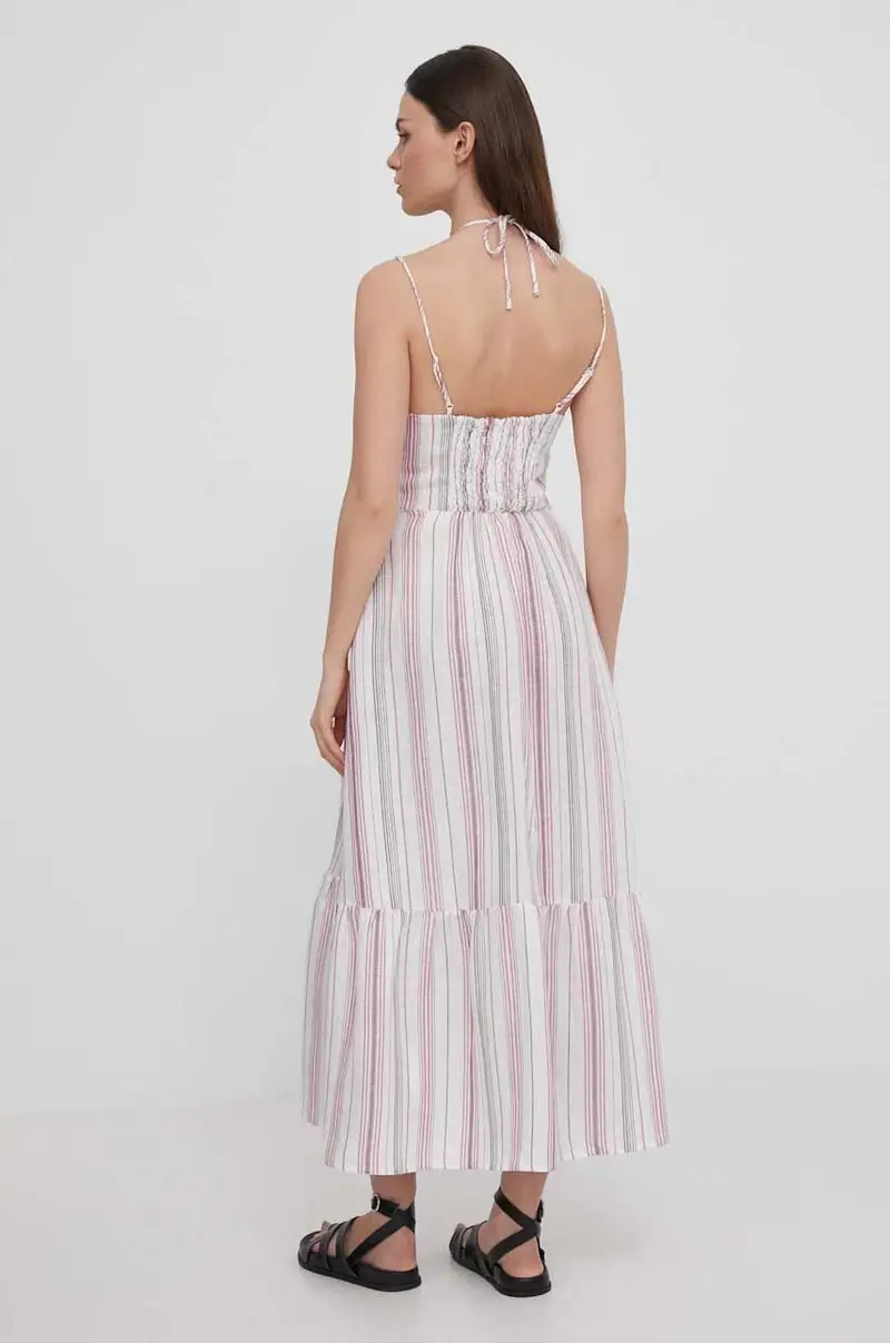 vestito di lino Multicolore miniatura 3