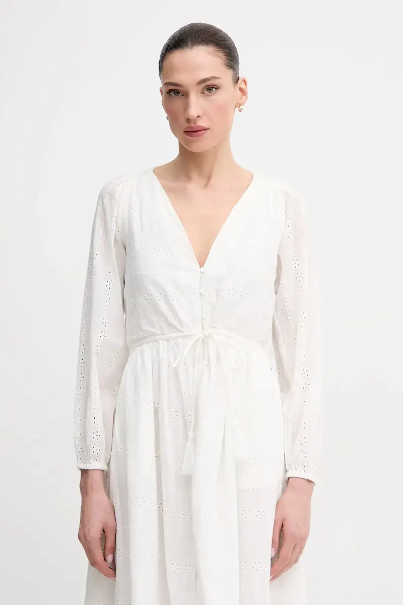 vestito in cotone DEEPTY colore beige PL953693 miniatura 4